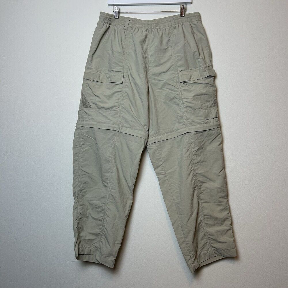 Columbia PFG Pants Men’s Large Convertible Khaki Performance Fishing Outdoor